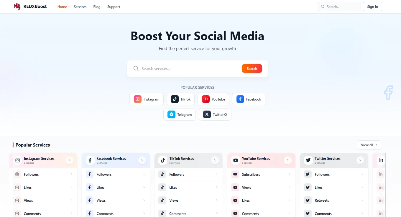 REDX Boost - Web development project by REDX Web showcasing website design